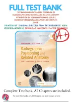 Test Bank Bontrager's Textbook of Radiographic Positioning and Related Anatomy 10th Edition by John Lampignano & Leslie Kendrick &vert; ISBN 978-0323653671 &vert; All 25 Chapters &vert; ARRT & Radiologic Technology Exam Prep &lbrack;2026&rsqb;