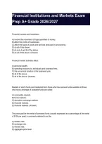 Financial Institutions and Markets Exam Prep &ndash; Questions&comma; Answers & Rationales&NewLine;&NewLine;