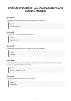 Cpcu 540 Updated Actual Exam Questions And&NewLine;Correct Answers