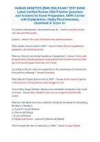 Human Genetics BMD 350 Exam 1 Test Bank &vert; Practice Questions&comma; Answers & Exam Review 2026&sol;2027