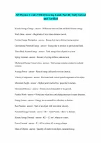 AP Physics 1 Unit 3 Progress Check MCQ Part B Scoring Guide Latest UPDATE 100 CORRECT ANSWERS