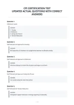 Cpi Certification Test&NewLine;Updated Actual Questions With Correct&NewLine;Answers