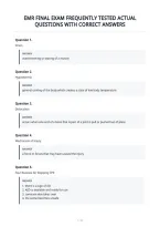 Emr Final Exam Frequently Tested Actual&NewLine;Questions With Correct Answers&NewLine;