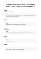 Emr Final Review Questions And Answers&NewLine;Solved Correctly Latest Update Graded A&plus;