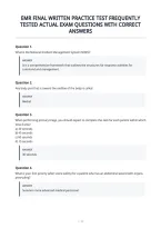 Emr Final Written Practice Test Frequently&NewLine;Tested Actual Exam Questions With Correct&NewLine;Answers&NewLine;
