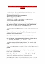 Bio 161 Exams Questions and Answers 20262027 Complete and Accurate Complete Questions and Verified Answers