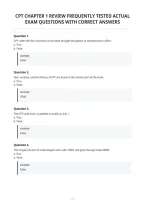 Cpt Chapter 1 Review Frequently Tested Actual&NewLine;Exam Questions With Correct Answers&NewLine;