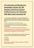 ATI Leadership and Management Examination Practice Test 100 Questions And Correct Answers &lpar;Verified Answers&rpar; Plus Rationales 2026 Q&A Instant Download Pdf