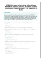 NURS 6501 ADVANCED PATHOPHYSIOLOGY ALL-IN-ONE MASTER PACKAGE DEAL &vert;  FULL PRACTICE BANKS ALIGNED QUESTIONS&comma; CELLULAR BIOLOGY&comma; CARDIO & NEURO MATRICES &mdash; 100&percnt; VERIFIED
