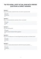 Tsa Tech Bowl Latest Actual Exam With Verified&NewLine;Questions & Correct Answers