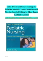 Test Bank For Davis Advantage for Pediatric Nursing&colon; Critical Components of Nursing Care 3rd Edition by Kathryn Rudd & Diane M&period; Kocisko ISBN 9781719645706 Chapters&lpar;1 to 22&rpar;