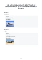 U&period;s&period; Air Force Aircraft Identification&NewLine;Updated Actual Questions With Correct&NewLine;Answers&NewLine;