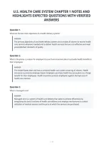 U&period;s&period; Health Care System Chapter 1 Notes And&NewLine;Highlights Expected Questions With Verified&NewLine;Answers&NewLine;