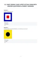 U&period;s&period; Navy Signal Flags Latest Actual Exam With&NewLine;Verified Questions & Correct Answers