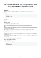 Epa 608 Certification&comma; Epa 608 Questions With&NewLine;Complete Answers &lpar;100&percnt; Accurate&rpar;&NewLine;
