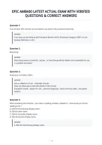 Epic Amb400 Latest Actual Exam With Verified&NewLine;Questions & Correct Answers&NewLine;
