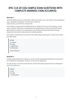 Epic Cln 251&sol;252 Sample Exam Questions With&NewLine;Complete Answers &lpar;100&percnt; Accurate&rpar;&NewLine;