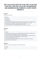 Epic Cln 251&sol;252 Study Set 3 Kw&comma; Epic Cln 251&sol;252&NewLine;Study Set 2 Kw&comma; Epic Cln 251&sol;251 Kw Questions&NewLine;And Answers Solved Correctly Latest Update&NewLine;Graded A&plus;