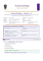 Forensic Psychology 6th Canadian Edition &lpar;LATEST EDITION&rpar; Chapters 1-15 Study Guide &vert; Complete Questions & Verified Answers &vert; 100&percnt; Correct &vert; Grade A &ndash; Pearson Canada