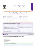 Test Bank for Forensic Psychology 6th Canadian Edition Pozzulo &lpar;LATEST EDITION&rpar; Chapters 1-15 Practice Test &vert; Complete Questions & Verified Answers &vert; 100&percnt; Correct &vert; Grade A Pearson Canada