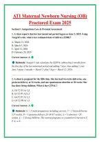 ATI Maternal Newborn Nursing &lpar;OB&rpar; &NewLine;Proctored Exam 2025