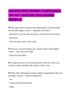 Amazon Driver Training Comprehensive&NewLine;Test 2027 Questions With Answers&NewLine;Graded A&plus;
