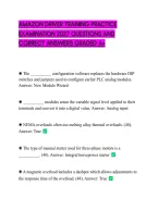 Amazon Driver Training Practice&NewLine;Examination 2027 Questions And&NewLine;Correct Answers Graded A&plus;