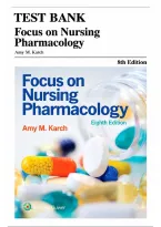 Test Bank Focus on Nursing Pharmacology 8th Edition by Amy M&period; Karch&comma; Rebecca Tucker &vert; ISBN 9781975100964 &vert; All 59 Chapters Included &vert; NCLEX-RN & NGN Pharmacology Exam Prep &lbrack;2026&rsqb;