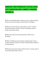 Anatomy And Physiology Actual Exam&NewLine;2027 Questions And Correct Answers&NewLine;Graded A&plus;&NewLine;