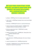 Edf 6222 Final Exam Study Guide &NewLine;2026&sol;2027 Accurate Questions With &NewLine;Correct Detailed Solutions &vert;&vert; &NewLine;100&percnt; Guaranteed Pass &NewLine;<Newest Version> 