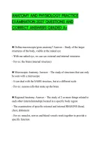 Anatomy And Physiology Practice&NewLine;Examination 2027 Questions And&NewLine;Correct Answers Graded A&plus;