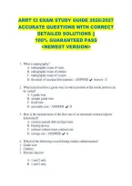 Arrt Ci Exam Study Guide 2026&sol;2027 &NewLine;Accurate Questions With Correct &NewLine;Detailed Solutions &vert;&vert; &NewLine;100&percnt; Guaranteed Pass &NewLine;<Newest Version> 