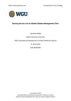 WGU D030&colon; Leadership and Management in Complex Healthcare Systems &vert; Nursing Service Line for Mobile Diabetes Management Clinic &vert; Latest &lpar;2026&sol;2027&rpar; Updated Version &lbrace;JUST RELEASED&rcub;