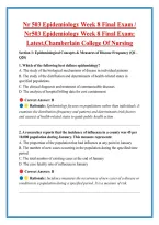 &NewLine;Nr 503 Epidemiology Week 8 Final Exam &sol; &NewLine;Nr503 Epidemiology Week 8 Final Exam&colon; &NewLine;Latest&comma;Chamberlain College Of Nursing 