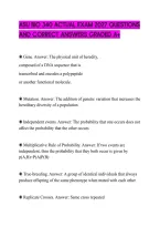 Asu Bio 340 Actual Exam 2027 Questions&NewLine;And Correct Answers Graded A&plus;