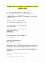 NCLEX UWorld Exams with Certified Solutions Latest UPDATE 100 CORRECT ANSWERS