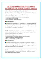 NR 511 Final Exam Study Pack&colon; Complete &NewLine;Review Guide with Realistic Questions&comma; Solutions 