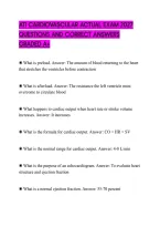 Ati Cardiovascular Actual Exam 2027&NewLine;Questions And Correct Answers&NewLine;Graded A&plus;
