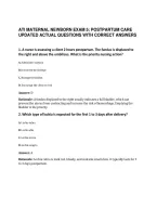 ATI Maternal Newborn Exam 5 Postpartum Care Study Guide 2026 Questions Answers Rationales