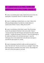 Ati Cardiovascular Final Paper 2027&NewLine;Questions With Solutions Graded A&plus;