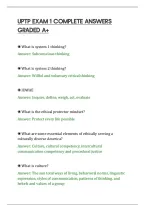 Uptp Exam 1 Complete Answers&NewLine;Graded A&plus;&NewLine;