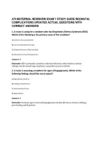 ATI Maternal Newborn Exam 7 Study Guide Neonatal Complications 2026 Questions Answers Rationales