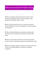 Ati Cardiovascular Study Guide 2027&NewLine;Questions With Answers Graded A&plus;
