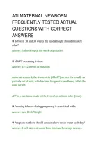 Ati Maternal Newborn Exam Script 2026 Comprehensive Questions With Verified Solutions