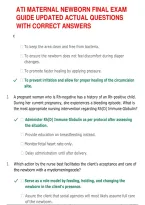 ATI MATERNAL NEWBORN FINAL Exam Guide  Answers &lowbar;Latest 2026 &lowbar; Guaranteed Pass Ex