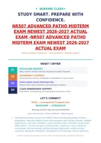 Nr507 Advanced Patho Midterm Exam Newest 2026-2027 Actual Exam -Nr507 Advanced Patho Midterm Exam Newest 2026-2027 Actual Exam
