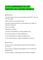Az 104 Comprehensive Test 2027&NewLine;Questions With Answers Graded A&plus;