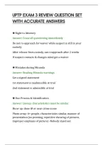 Uptp Exam 3 Review Question Set&NewLine;With Accurate Answers