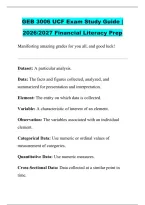 GEB 3006 UCF Exam Study Guide &vert; &NewLine;2026&sol;2027 Financial Literacy Prep 