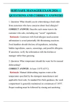 Servsafe Manager Exam 2026 &mdash; &NewLine;Questions And Correct Answers